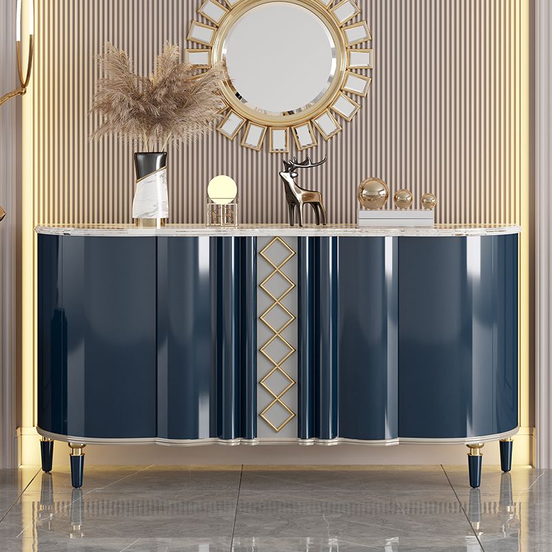 Contemporary Side Board Stone Sideboard Table with Doors for Kitchen Clearhalo 'buffet_sideboard' 'Buffets & Sideboards' 'furn' 'furn_buffet_sideboard' 'Furniture' 'Kitchen & Dining Furniture' 1200x1200_58d36893-8ca1-496d-bb22-b208af9a9088