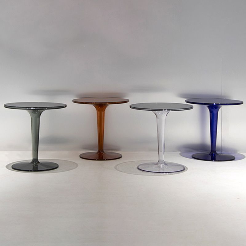 Tabella dell'estremità laterale rotonda di plastica 19.09 "Tavolo accento laterale largo di piedistallo