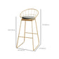Industrial Round Pub Table Set 1/3 Pieces White and Gold Bar Table Set