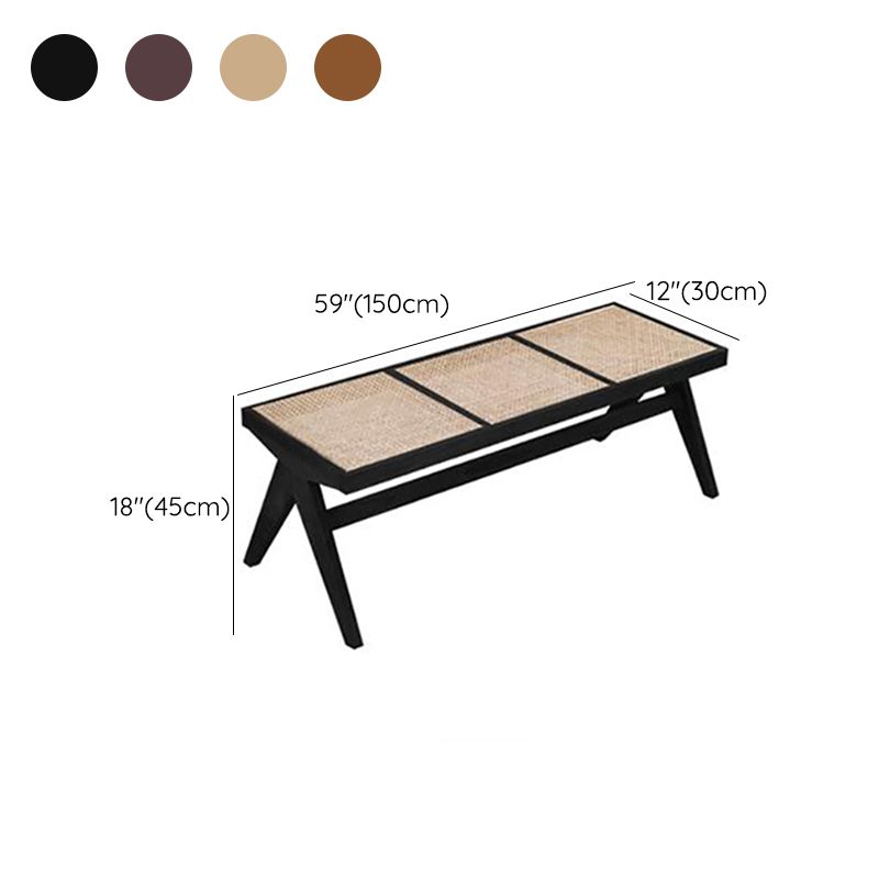 11.7-inch Width Tropical Entryway Bench Solid Wood Seating Bench Clearhalo 'Benches' 'Chairs & Seating' 'furn' 'furn_benches' 'Furniture' 'Living Room Furniture' 1200x1200_58da24f6-8f47-4669-bbd2-3e76f3f9c18d