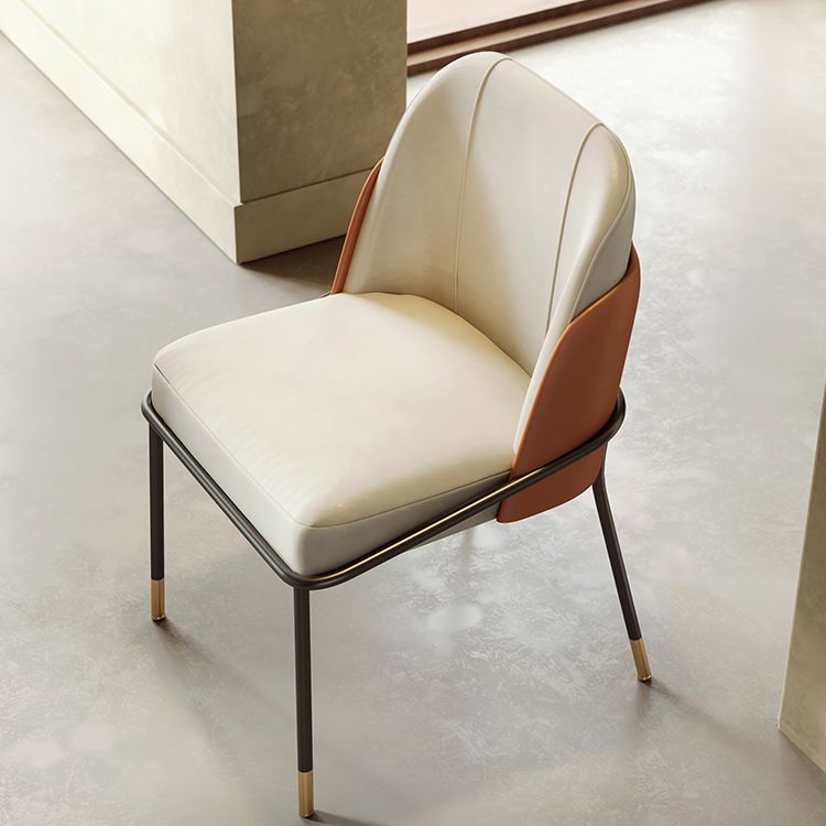 Scandinavian Upholstered Armless Dining Chairs Solid Back Chairs for Home Use Clearhalo 'Dining Chairs' 'Dining Tables & Seating' 'dining_chair' 'furn' 'furn_dining_chair' 'Furniture' 'furniture_dining_chair' 'Kitchen & Dining Furniture' 1200x1200_58db3024-dbde-48b6-8f70-20af332e7ad3