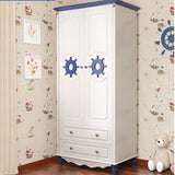 Hinged Wardrobe Cabinet with Legs Coastal Wooden Wardrobe Armoire Clearhalo 'Armoires & Wardrobes' 'armoires_wardrobes' 'Bedroom Furniture' 'furn' 'furn_armoires_wardrobes' 'Furniture' 1200x1200_58dc3d47-5f74-42d6-b45b-980b85c17b73