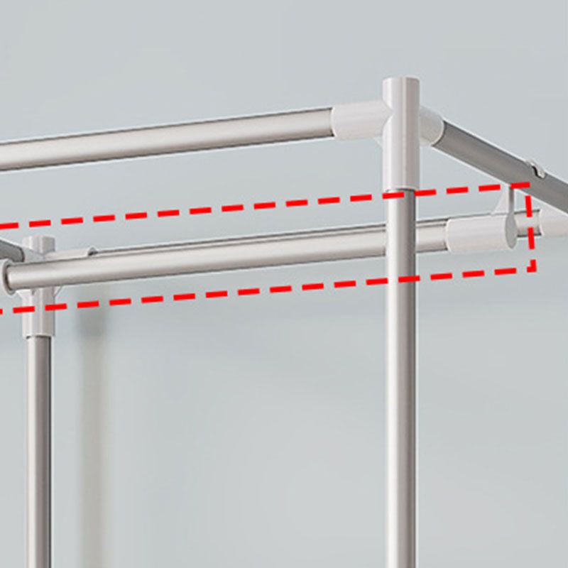 Percha contemporánea de la rejilla de metal independiente con estantes de almacenamiento