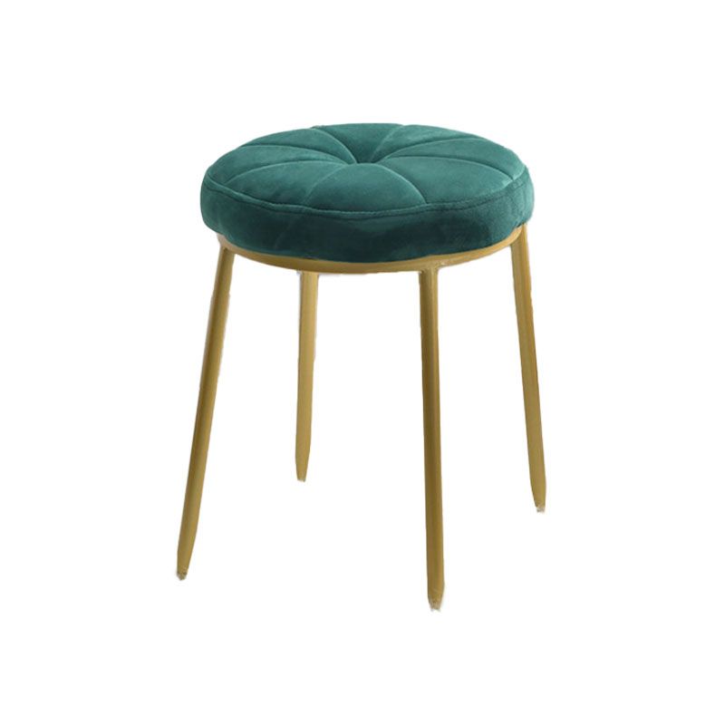 Velvet Upholstered Ottoman Velvet Colored Flower Shape Metal Frame Ottoman Clearhalo 'furn' 'furn_ottomans_poufs' 'Furniture' 'Living Room Furniture' 'Ottomans & Poufs' 'ottomans_poufs' 1200x1200_58de49cb-f64f-46ed-bc2a-a26a4ff46b99