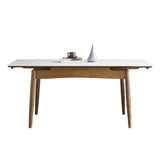 Modern Rectangle Dining Table Stone Top Extension Dining Table Clearhalo 'Dining Tables & Seating' 'Dining Tables' 'dining_table' 'furn' 'furn_dining_table' 'Furniture' 'Kitchen & Dining Furniture' 1200x1200_58de724f-a1e5-48be-967a-8e07ae5b71e2