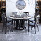 Round Dining Table with Wooden Pedestal Tradition Dinette Table for Home Clearhalo 'Dining Tables & Seating' 'Dining Tables' 'dining_table' 'furn' 'furn_dining_table' 'Furniture' 'Kitchen & Dining Furniture' 1200x1200_58e03ab3-e4be-404b-b920-d325a20a3e4e