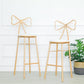 Glam Armless Backrest Counter Stool Iron Dessert Shop Bar Stool with Cushion and Pedal Clearhalo 'Bar Furniture' 'Bar Stools' 'bar_stools' 'furn' 'furn_bar_stools' 'Furniture' 'furniture_bar_stools' 'Kitchen & Dining Furniture' 1200x1200_58e1d8e1-c18d-4a58-ad2e-a045f5d76a2f