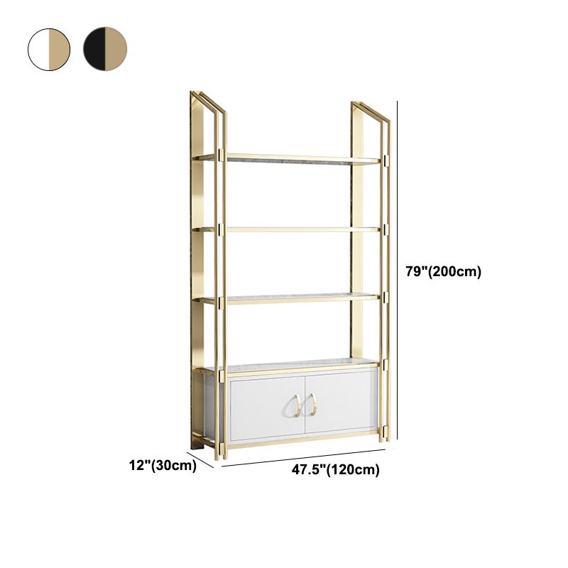 11.81"W Bookcase Open Back Glam Style Bookshelf for Study Room Home Office Clearhalo 'Bookcases' 'furn' 'furn_bookcases' 'Furniture' 'furniture_bookcases' 'kitchen' 'kitchen_bookcases' 'Living Room Furniture' 'Office Furniture' 1200x1200_58e22f8f-8345-4dfa-988a-fbd77d2d960c