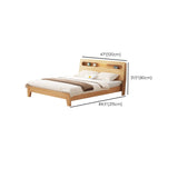 Rectangular Standard Bed Solid Color Panel Bed with Headboard