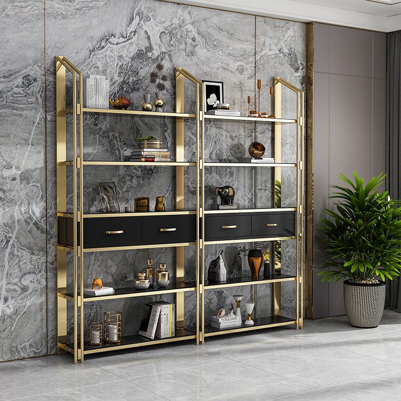 Glam Style Bookcase 12"W 79"H Open Back Bookshelf for Study Room Home Office Clearhalo 'Bookcases' 'furn' 'furn_bookcases' 'Furniture' 'furniture_bookcases' 'kitchen' 'kitchen_bookcases' 'Living Room Furniture' 'Office Furniture' 1200x1200_58e4f92c-6d93-4312-8eb6-0a6833ff29c7