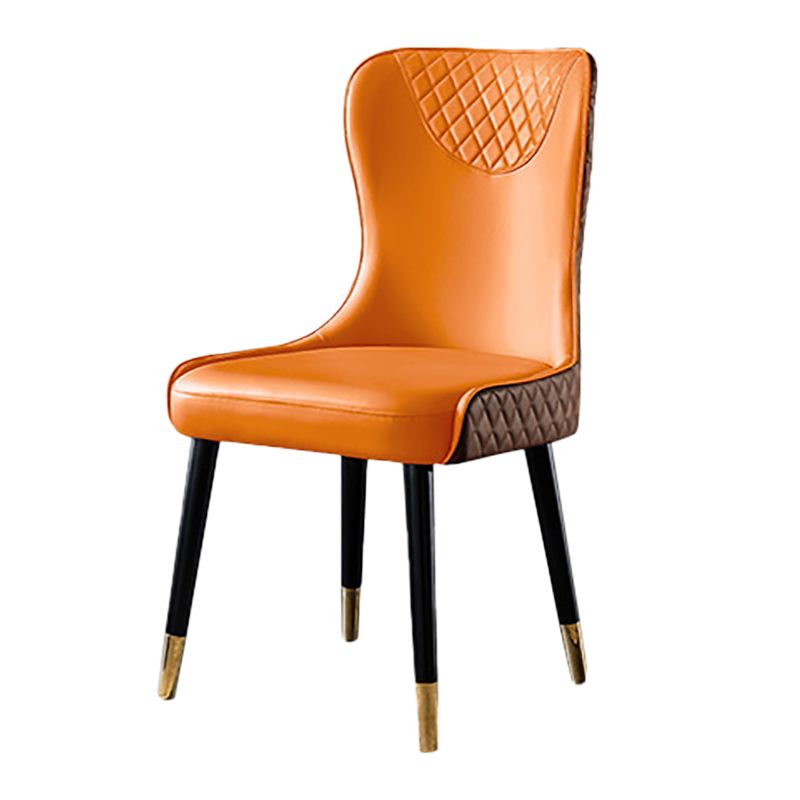 Contemporary Style PU Leather Dining Chairs Upholstered Wingback Chair for Kitchen Clearhalo ' kitchen&dining_furn' 'Dining Chairs' 'Dining Tables & Seating' 'dining_chair' 'furn' 'furn_dining_chair' 'Furniture' 'furniture_dining_chair' 'Kitchen & Dining Furniture' 'kitchen' 1200x1200_58e51404-d364-4d59-9e06-d7fe7ca12a43