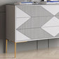 Opbergkist met een breedte van 15,6 inch Klassiek Glam Stone-opbergkistcommode