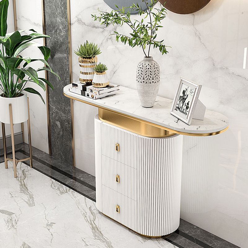 Tavolo console in pietra glam tavolo da divano console resistente ai graffi per la sala