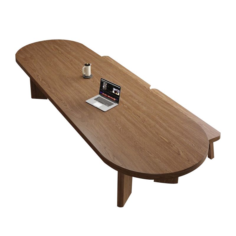 Industrieller maser Holzschreiberschreibtisch Oval Office Desk mit Beinen für Büro