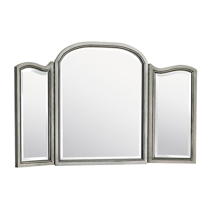 3つの収納引き出し付きスリバーバニティセットガラスメイクアップバニティ、17.71 "幅