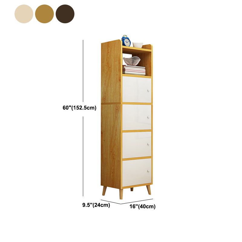 9.4 "W moderne houten boekenplank gesloten achterste plank boekenkast met deuren