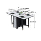 Solid Wood Contemporary Rectangular Table Glass Top Table with Drop Leaf Clearhalo 'Dining Tables & Seating' 'Dining Tables' 'dining_table' 'furn' 'furn_dining_table' 'Furniture' 'furniture_dining_table' 'Kitchen & Dining Furniture' 'kitchen' 'kitchen_dining_table' 1200x1200_58ebe13a-67af-4630-9c11-a8cdf8ca3f65