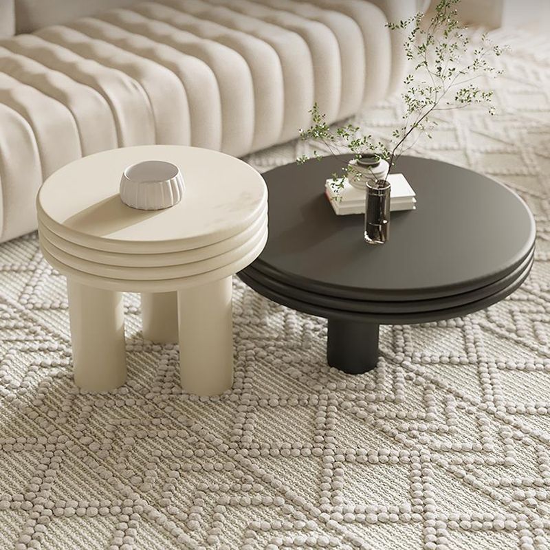Contemporary Simple 3 Legs Coffee Table Round Wood Cocktail Table Set Clearhalo 'Coffee & Accent Tables' 'Coffee Tables' 'coffee_tables' 'furn' 'furn_coffee_tables' 'Furniture' 'Living Room Furniture' 1200x1200_58eea539-f000-4fae-be8b-9ca52ead94ee