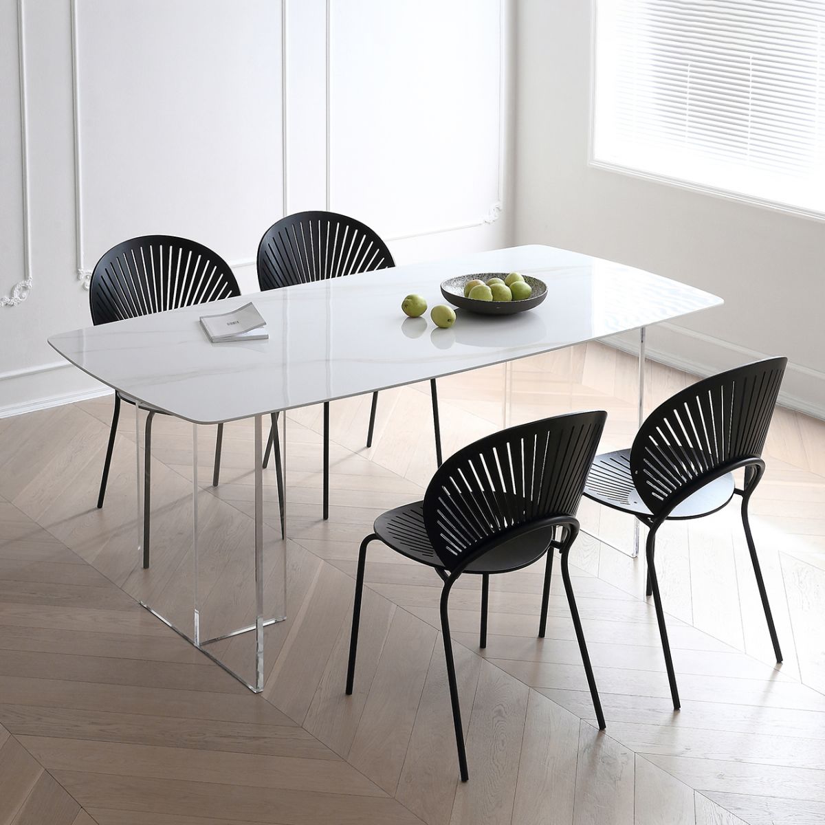 Modern Kitchen Stone Furniture Set 1/4/5 Pcs Dining Table Set with 4 Chairs Clearhalo 'Dining Room Sets' 'Dining Tables & Seating' 'dining_room_set' 'furn' 'furn_dining_room_set' 'Furniture' 'Kitchen & Dining Furniture' 1200x1200_58f1f1fe-4682-4398-b33f-672c2da8825e
