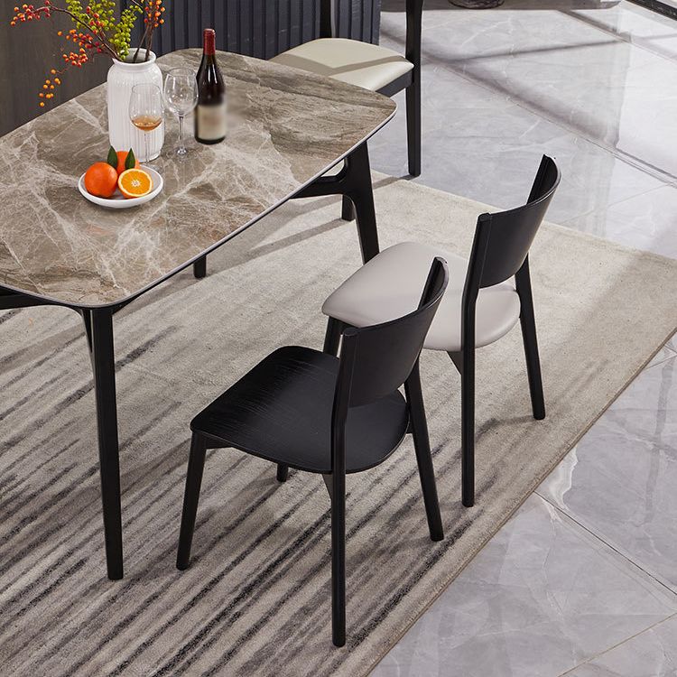 Modern Style Solid Wood Side Chair Matte Finish Open Back Dining Chair Clearhalo ' kitchen&dining_furn' 'Dining Chairs' 'Dining Tables & Seating' 'dining_chair' 'furn' 'furn_dining_chair' 'Furniture' 'furniture_dining_chair' 'Kitchen & Dining Furniture' 'kitchen' 1200x1200_58f21f9d-2e90-4087-acd2-ea51781902e4
