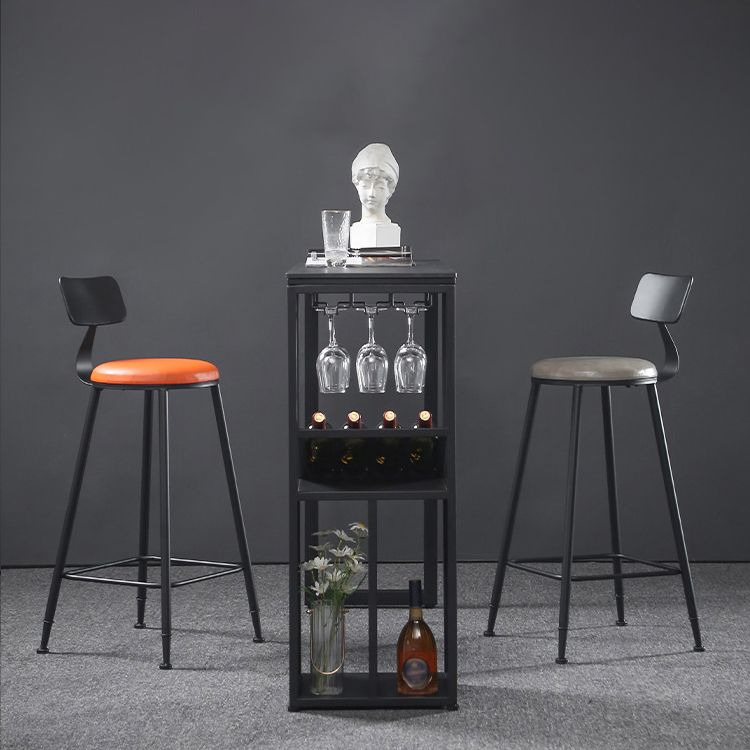 Modern Marble Pub Table with Rectangle Table Top Double Pedestal Table - 42" H Clearhalo 'Bar Furniture' 'Bar Tables' 'bar_tables' 'furn' 'furn_bar_tables' 'Furniture' 'furniture_bar_tables' 'Kitchen & Dining Furniture' 1200x1200_58f25cae-7e11-45b7-8288-f5c61ad6ab73