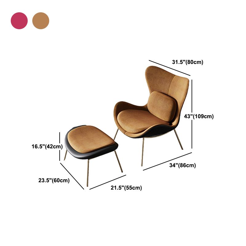 Velvet Accent Chair 33.85" Wide Armless Accent Room Chair for Living Room Clearhalo 'Accent Chairs' 'accent_chairs' 'Chairs & Seating' 'furn' 'furn_accent_chairs' 'Furniture' 'Living Room Furniture' 1200x1200_58f39776-e462-4f7b-b669-093407077942