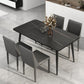 Modern Rectangle Stone Table Standard Height Dining Table with 4 Legs