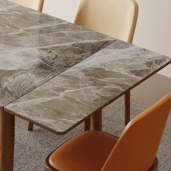 Tavolo da pranzo moderno in pietra rettangolare per la casa