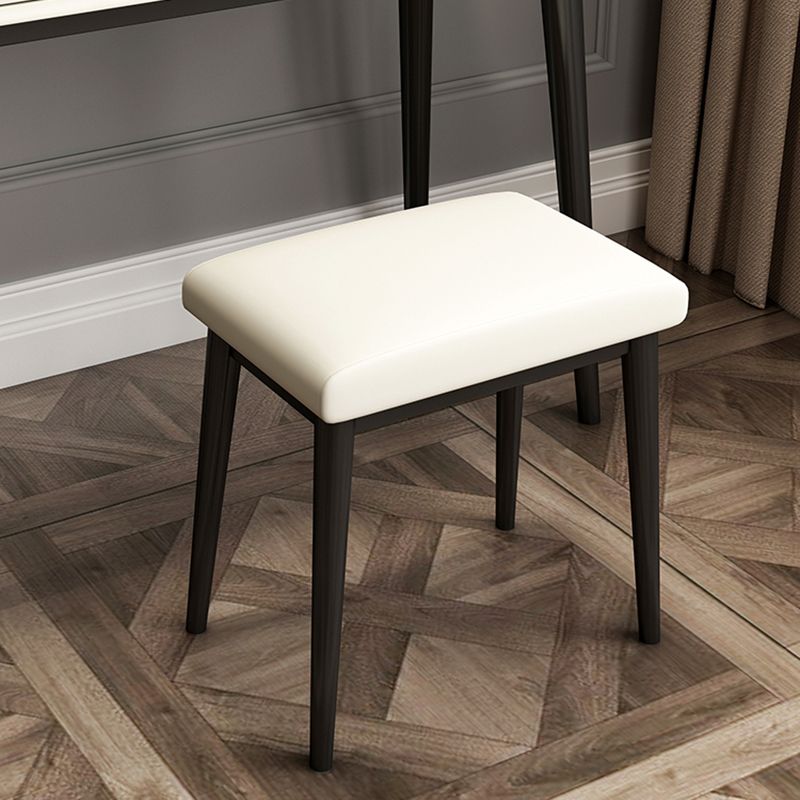 Wood White Makeup Table with 2 Drawers 15.74" Wide Vanity Tables for Bedroom Clearhalo 'Bedroom Furniture' 'furn' 'furn_makeup_vanities' 'Furniture' 'Makeup Vanities' 'makeup_vanities' 1200x1200_58f73b03-a268-42d5-9994-1dba60987d15