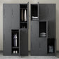 Steel Wardrobe Armoire with Lock Hinged Wardrobe Cabinet for Home