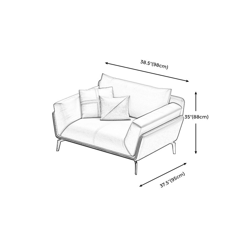 Contemporary Gray Upholstered Sofa Pillow Back Couch with Flared Arms for Living Room Clearhalo 'furn' 'furn_sofas' 'Furniture' 'furniture_sofas' 'Living Room Furniture' 'Sofa' 'sofas' 1200x1200_58f867ce-6bfb-47b8-8647-8bbfc8c367f4