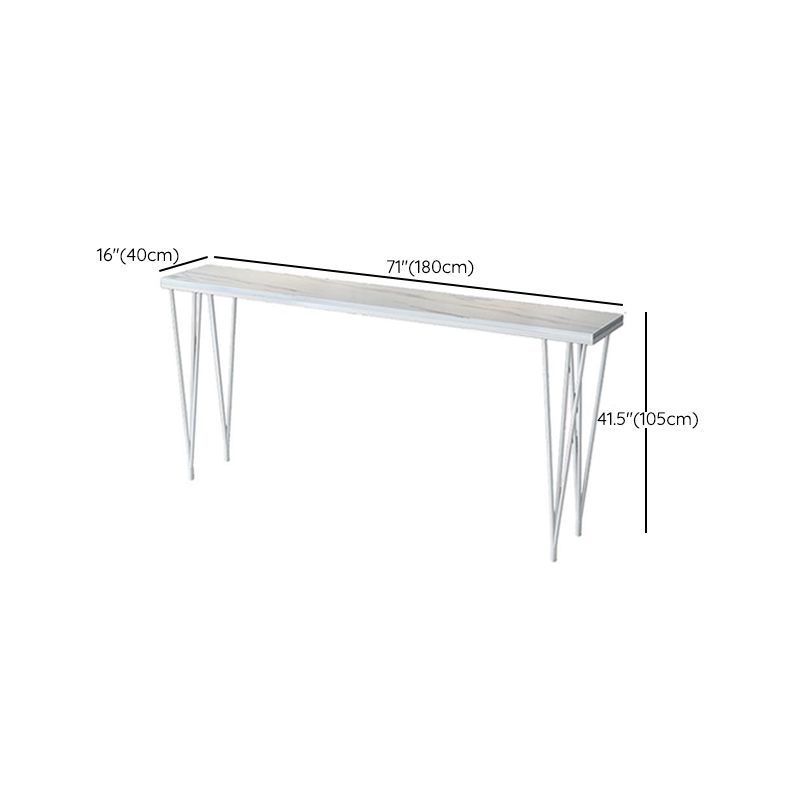 Modern Bar-height Table Stone Top Bistro Pub Table with Four Legs Clearhalo 'Bar Furniture' 'Bar Tables' 'bar_tables' 'furn' 'furn_bar_tables' 'Furniture' 'Kitchen & Dining Furniture' 1200x1200_58f8fd5b-46c6-4775-a802-94a48e076f2a