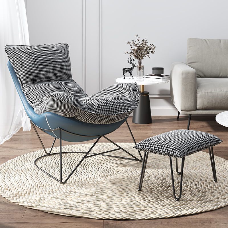 Balkon ligstoel luie schommelstoelen stof zachte gestoffeerde bankstoel