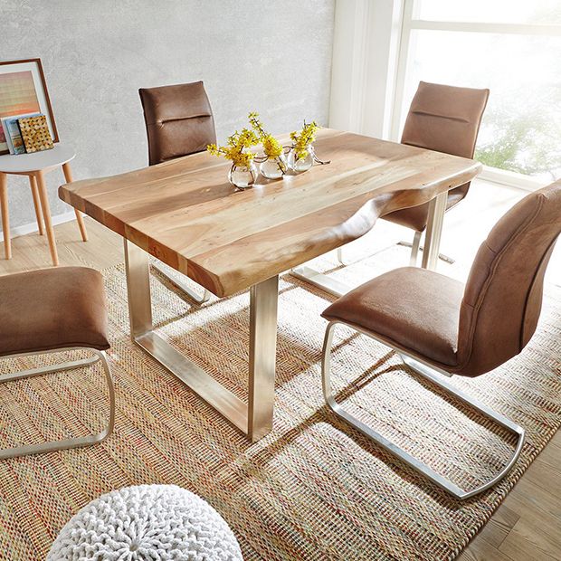 Solid Wood Brown Tone Table Luxury Sled Base Table for Dining Room Clearhalo ' dining_table' 'Dining Tables & Seating' 'Dining Tables' 'furn' 'furn_dining_table' 'Furniture' 'furniture_dining_table' 'Kitchen & Dining Furniture' 'kitchen&dining_furn' 'kitchen' 'kitchen_dining_table' 1200x1200_58f944ee-79f9-4921-855e-a148b3c76183