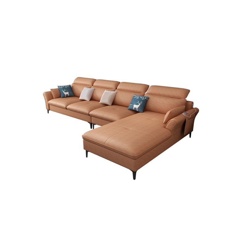 Fabric Pillow Top Arm Sectional 35.43"High High Back Sofa with Storage Clearhalo 'furn' 'furn_sectionals' 'Furniture' 'furniture_sectionals' 'kitchen' 'kitchen_sectionals' 'Living Room Furniture' 'Sectionals' 1200x1200_58f9869e-7fdb-48e5-afe9-dcb7e64d2a46