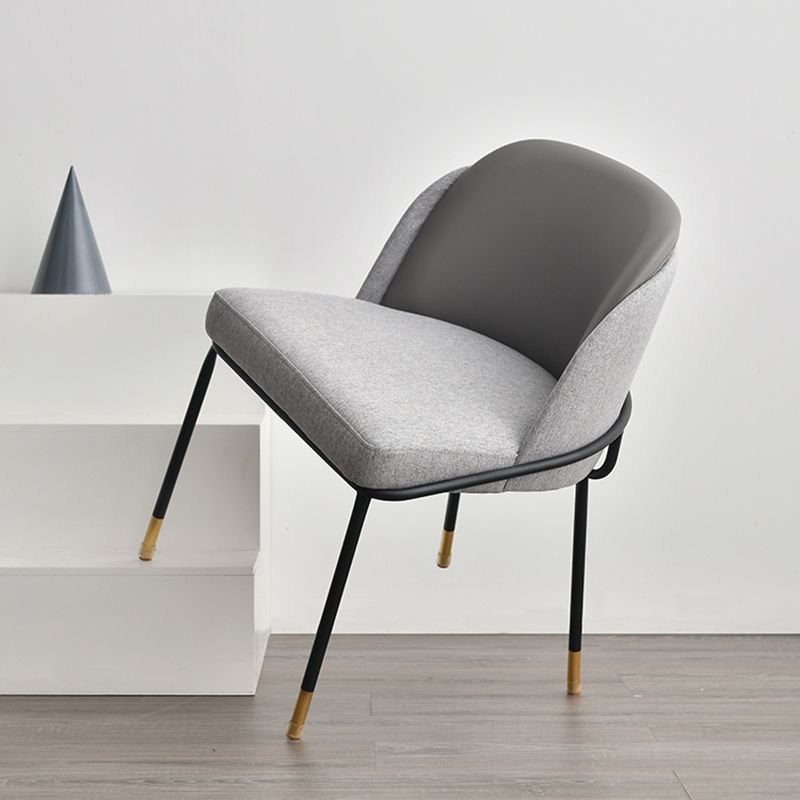 Glam Fabric Armless Dining Chairs Metal Dining Chair for Home Use Clearhalo ' kitchen&dining_furn' 'Dining Chairs' 'Dining Tables & Seating' 'dining_chair' 'furn' 'furn_dining_chair' 'Furniture' 'furniture_dining_chair' 'Kitchen & Dining Furniture' 'kitchen' 1200x1200_58fa3727-ff3e-4bed-b472-7ebc8e17d933