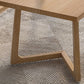 Natural Dining Table Contemporary Style Solid Wood Rectangle Dinner Table