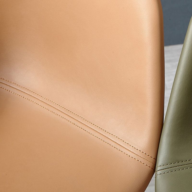 Leather Metal Industrial Dining Chair Dining Room Solid Back Chair with Arm Clearhalo ' kitchen&dining_furn' 'Dining Chairs' 'Dining Tables & Seating' 'dining_chair' 'Furniture' 'furniture_dining_chair' 'Kitchen & Dining Furniture' 'kitchen' 1200x1200_58fad0d7-ae89-48af-a2af-332d372e9d75