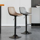 Contemporary Leather Swivel Barstool Indoor Bar Stool with Metal Base and Low Back Clearhalo 'Bar Furniture' 'Bar Stools' 'bar_stools' 'furn' 'furn_bar_stools' 'Furniture' 'furniture_bar_stools' 'Kitchen & Dining Furniture' 1200x1200_58fc5054-1a31-477b-9f6a-b87d70ed69ad