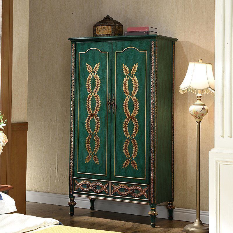 Solid Wood Wardrobe Cabinet Clothes Rail Wardrobe Armoire for Home Clearhalo 'Armoires & Wardrobes' 'armoires_wardrobes' 'Bedroom Furniture' 'furn' 'furn_armoires_wardrobes' 'Furniture' 1200x1200_58fe29f1-8592-4ce0-970c-33eb7d1a1f7e