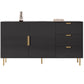 3-Drawer Engineered Wood Sideboard Glam Credenza with Stone Countertop for Living Room Clearhalo 'buffet_sideboard' 'Buffets & Sideboards' 'furn' 'furn_buffet_sideboard' 'Furniture' 'furniture_buffet_sideboard' 'Kitchen & Dining Furniture' 1200x1200_58fe70a2-8453-4ecd-8237-1634ce0a35d9