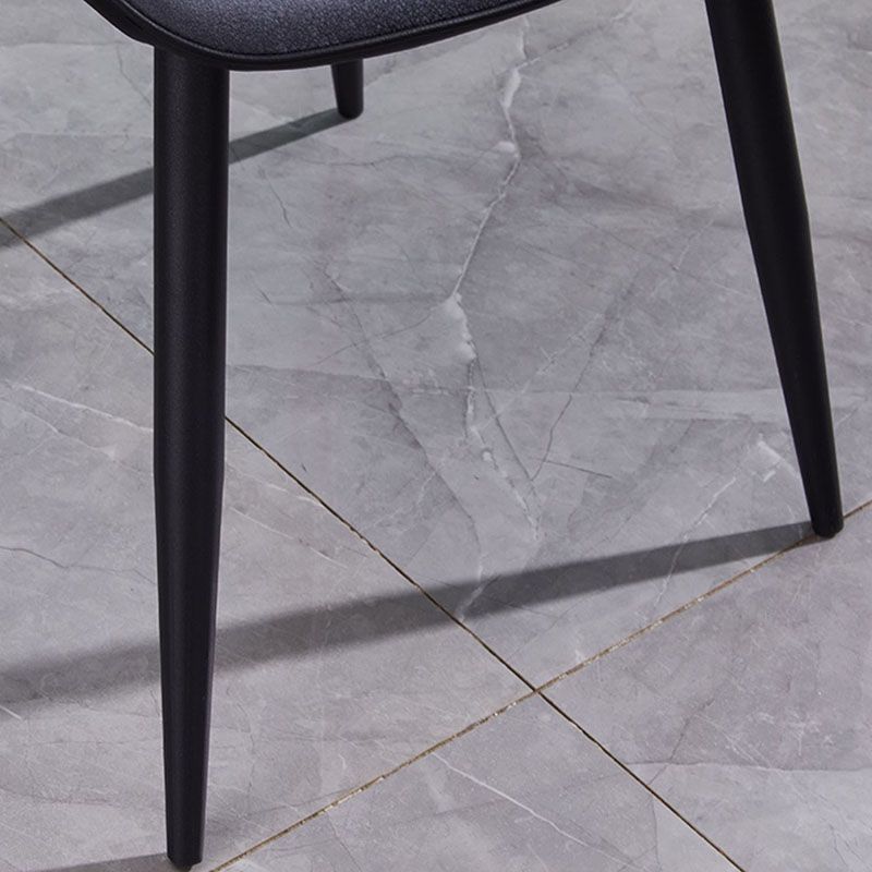 Minimalist Design Armless Solid Back Chairs Microfiber Leather Dining Side Chair Clearhalo ' kitchen&dining_furn' 'Dining Chairs' 'Dining Tables & Seating' 'dining_chair' 'furn' 'furn_dining_chair' 'Furniture' 'furniture_dining_chair' 'Kitchen & Dining Furniture' 'kitchen' 1200x1200_58fe8529-dd90-4794-9742-ebff0ab7491d