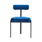 Designer Style Velvet Side Chair Open Back Dining Chair for Restaurant