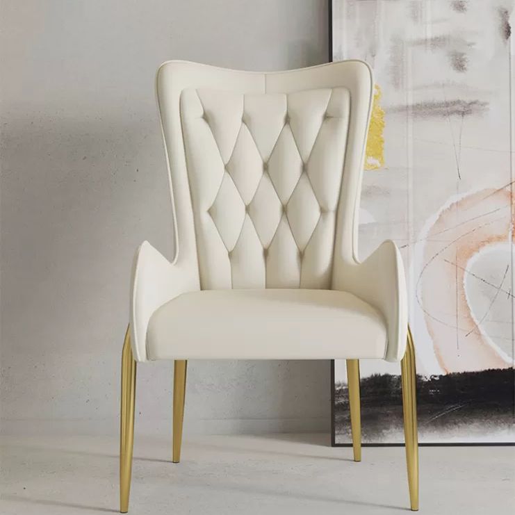 Nordic Style Metal Dining Room Armchairs Wingback Side Chair for Home Use Clearhalo ' kitchen&dining_furn' 'Dining Chairs' 'Dining Tables & Seating' 'dining_chair' 'furn' 'furn_dining_chair' 'Furniture' 'furniture_dining_chair' 'Kitchen & Dining Furniture' 'kitchen' 1200x1200_59030302-1cae-437f-8704-1dac9bd0ee81