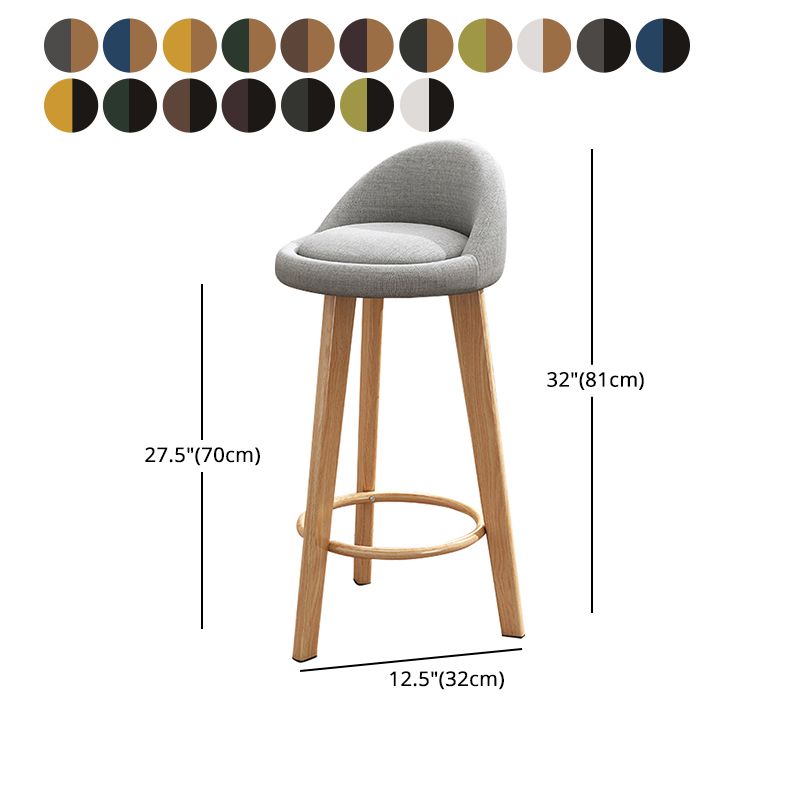 Scandinavian Style Bar-stool Steel Legs Round Seat Single Counter Stool for Kitchen Bar Clearhalo 'Bar Furniture' 'Bar Stools' 'bar_stools' 'furn' 'furn_bar_stools' 'Furniture' 'furniture_bar_stools' 'Kitchen & Dining Furniture' 1200x1200_5903525c-2d5d-45cd-892d-3ce6f05bdeed