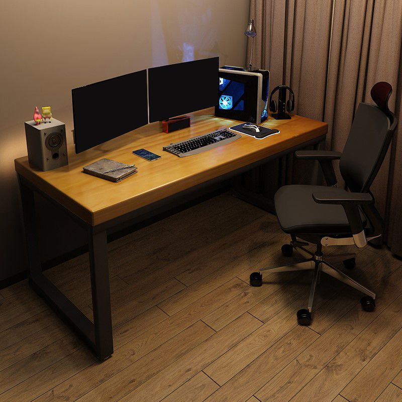 Solid Wood Writing Desk Contemporary Rectangular Office Desk Clearhalo 'furn' 'furn_office_desk' 'Furniture' 'Office Desks' 'Office Furniture' 'office_desk' 1200x1200_5903caa3-26e1-49c8-94a4-18a49dca0661