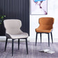Faux Leather Side Chair Industrial Style Arm Wingback Side Chair for Kitchen