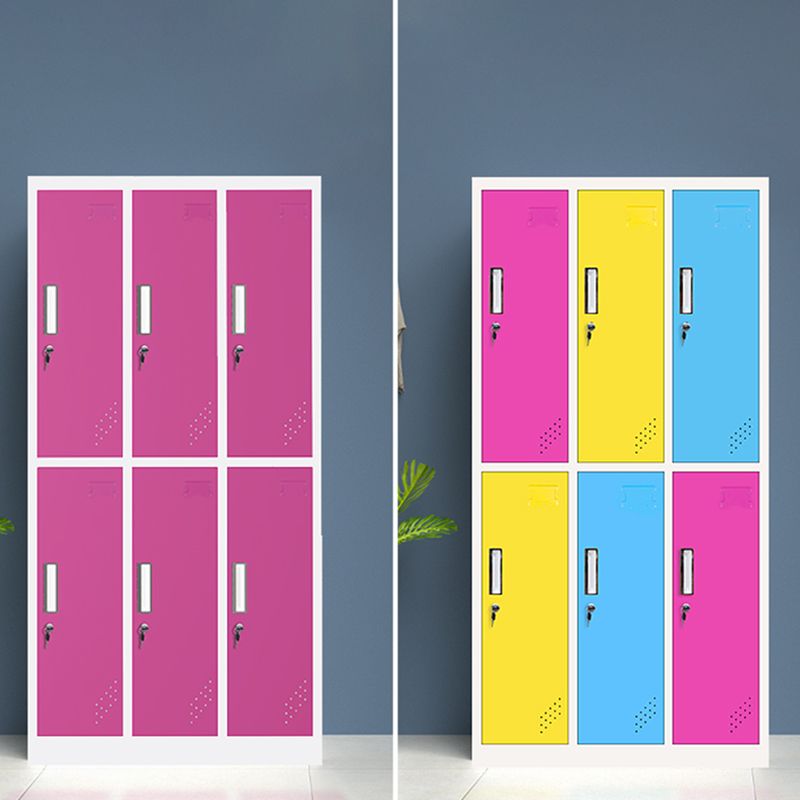 Placard de garde-robe en métal contemporain avec étagères, 35,43 "d x 16,54" W x 70,87 "H