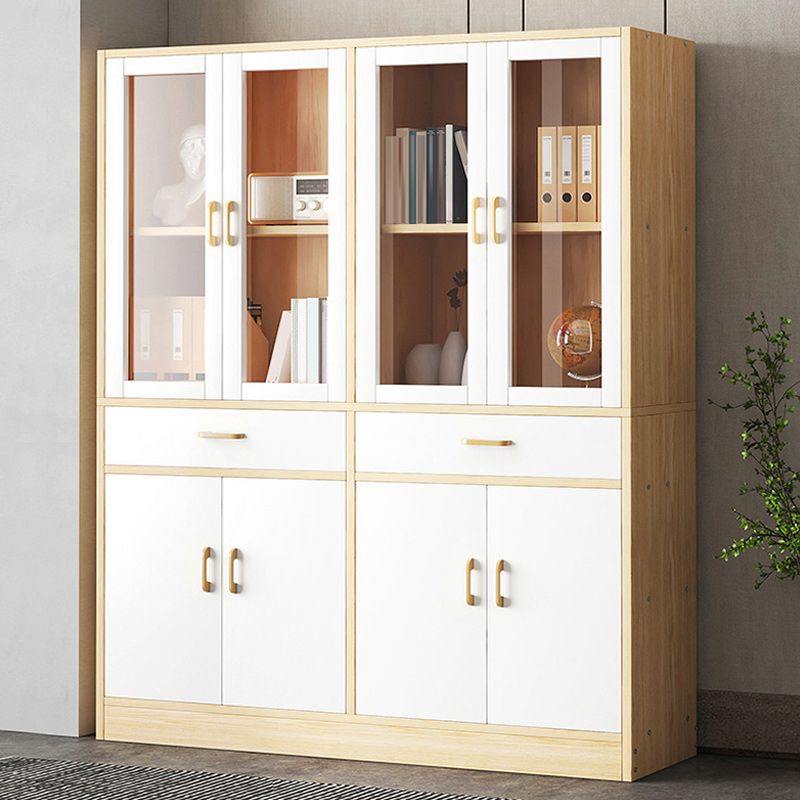 Urban Vertical Standard Bookcase Manufactured Wood Bookshelf with Doors Clearhalo 'Bookcases' 'Furniture' 'furniture_bookcases' 'Office Furniture' 1200x1200_59052624-1280-46d4-8b3b-80640532ee21