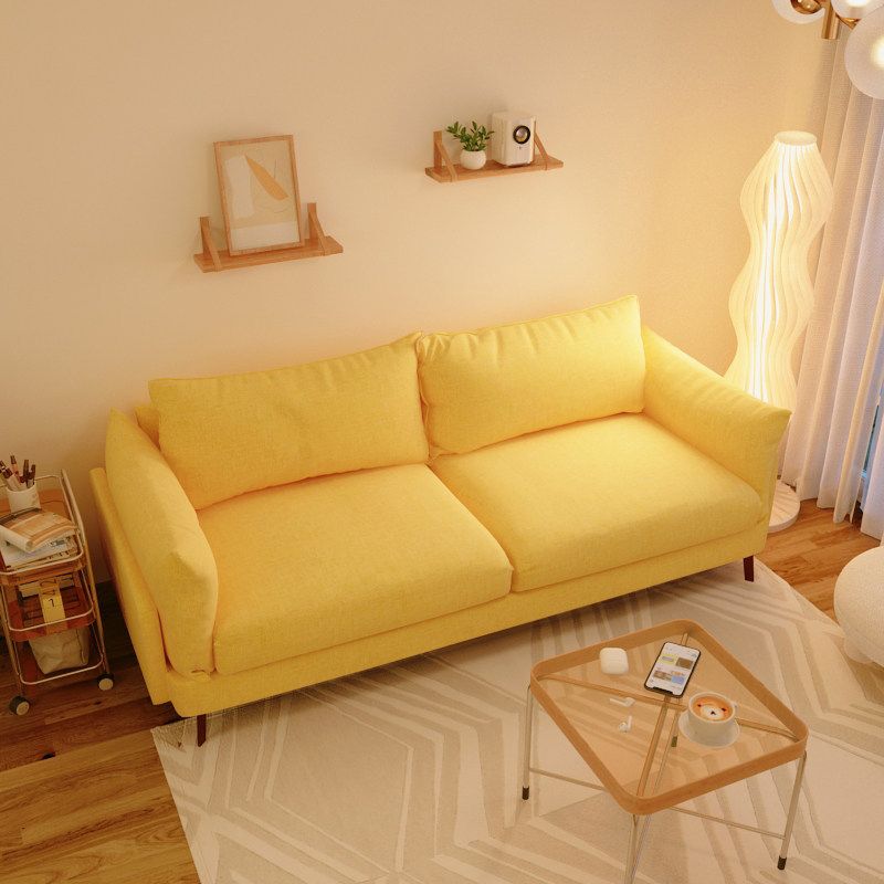 Contemporary Sewn Pillow Back Sofa with Pillow Top Arm for Apartment Clearhalo 'furn' 'furn_sofas' 'Furniture' 'furniture_sofas' 'kitchen' 'kitchen_sofas' 'Living Room Furniture' 'Sofa' 'sofas' 1200x1200_59082f65-dbd0-444a-a162-0e670cc45405